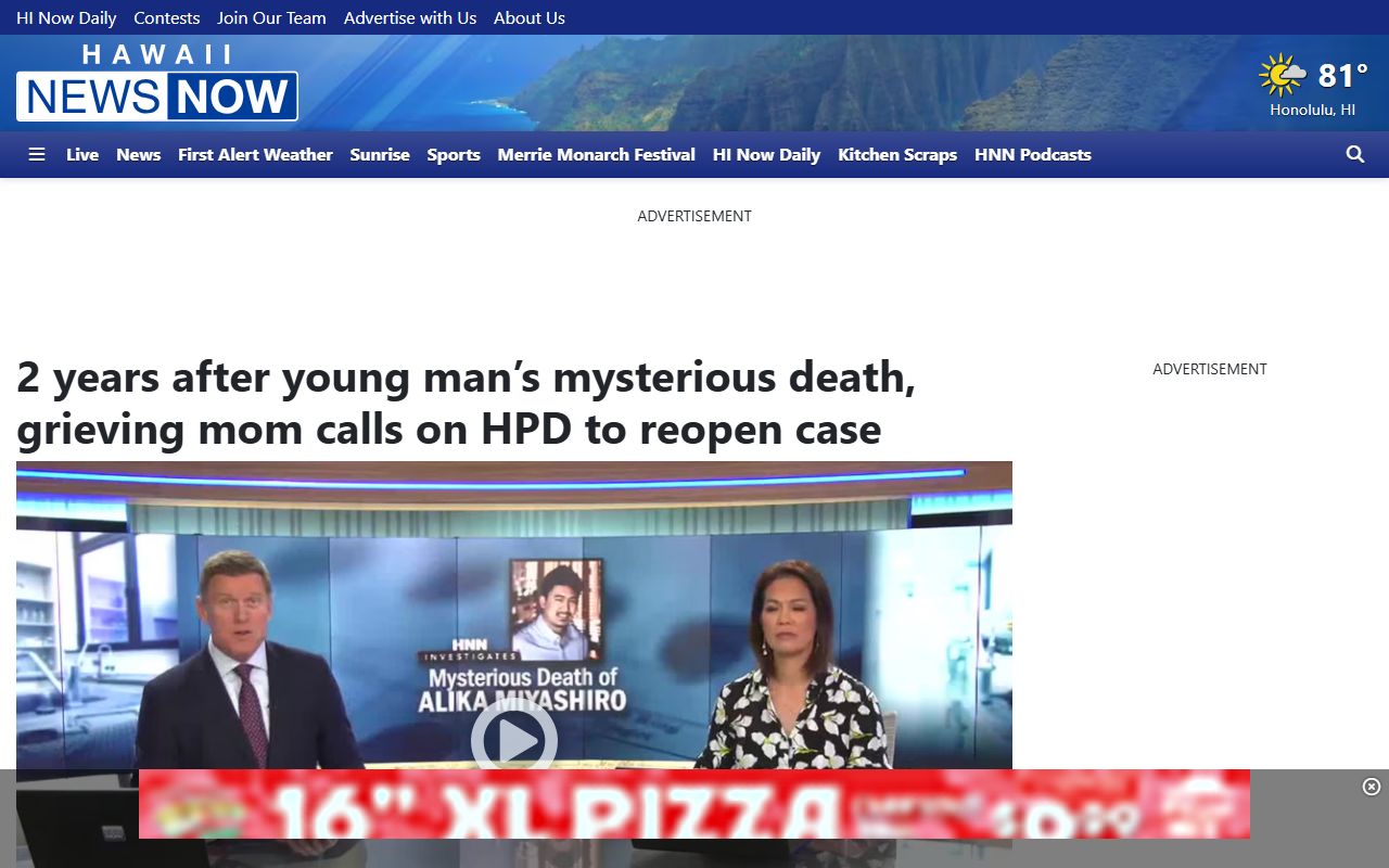 Pearl City death investigation Honolulu Medical Examiner
