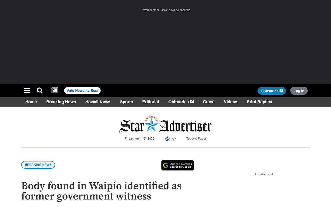 Waipahu death investigation Honolulu Medical Examiner case